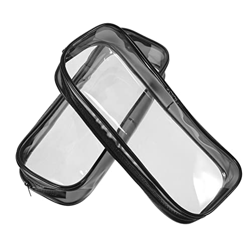 BUTIFULSIC 2St transparentes Federmäppchen Kosmetiktaschen aufbewahrungssack Reißverschlusstaschen aus Kunststoff durchsichtiges Stiftetui Toilettenartikel-Organizer praktische Stifttasche von BUTIFULSIC