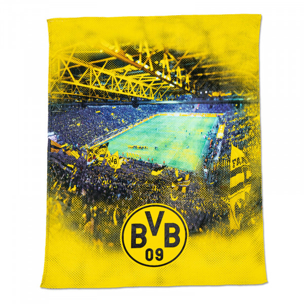 BVB-Fleecedecke mit Stadionprint (150x200cm), gelb von BVB