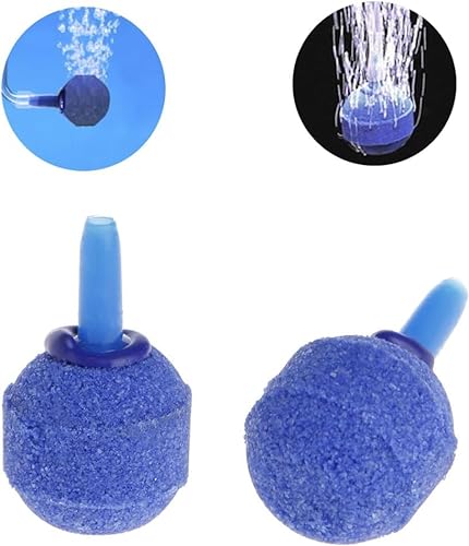 Blaue Ballform Ausströmersteine, Luftblasenerhöhung für Aquarium, Sauerstoff, verstellbar, Steinkugel-Luftpumpe, Zubehör, Aquariumpumpen und Filter von BWESOO