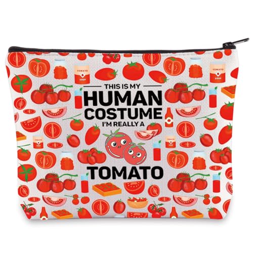 BWWKTOP Kosmetiktasche mit süßem Tomatenliebhaber, inspirierte Geschenke, Tomaten, Feinschmecker, Reißverschluss, Reisetasche, Tomaten-Merch, Wirklich eine Tomate, Tasche von BWWKTOP