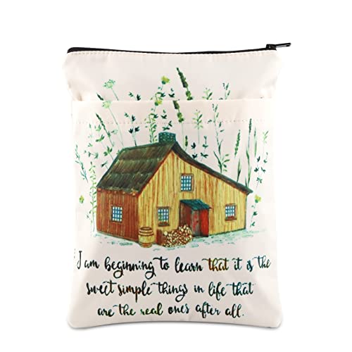 BWWKTOP Little House Buchhülle Laura Fans Geschenke I Am Beginning to Learn That It is The Sweet Simple Things In Life That Are The End Ones After All Little House Buchschoner (I am von BWWKTOP