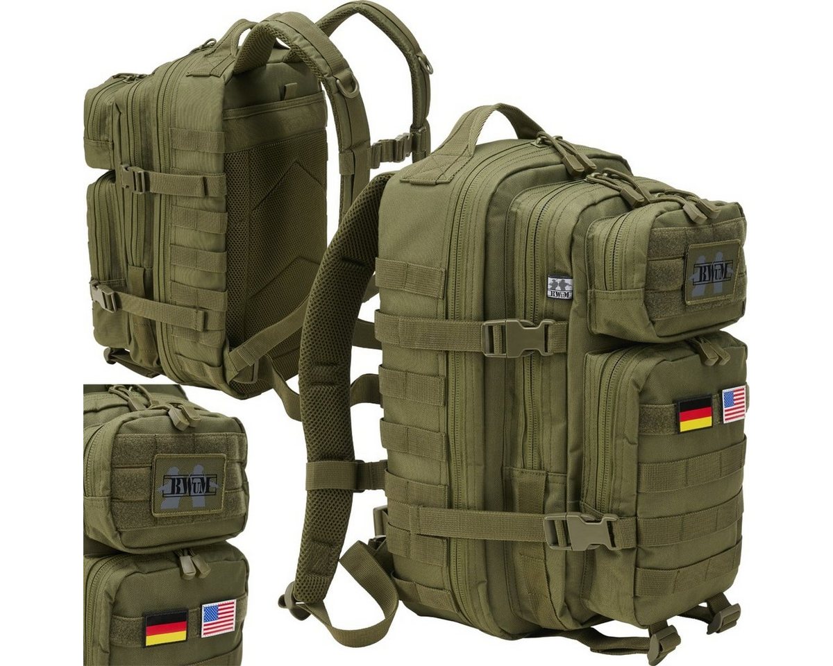 BWuM Trekkingrucksack BWuM US Assault Pack Cooper Rucksack + Patch & Flaggen von BWuM