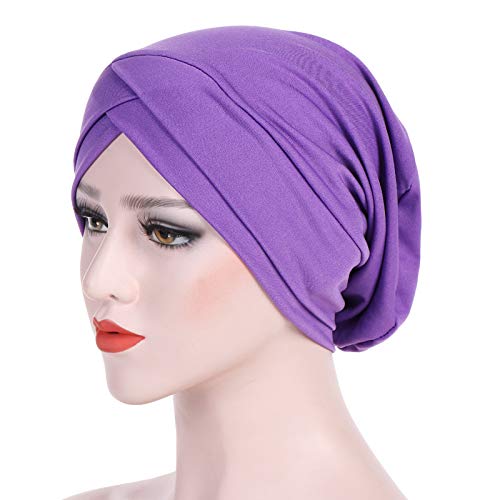 BYNYXI Chemo Turban für Krebs Frauen, Hijab Bonnet Kopftücher Schal Hut Kopfbedeckung Chemo Hat Mütze Chemotherapie Krebs Turban Caps Elastizität Head Wrap Cap Haarausfall Kappe für Frauen von BYNYXI