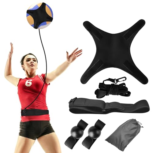 Volleyball Trainingsgeräte, Volleyball Spike Trainer Solo Volleyball Trainer Kit für Anfänger & Profis, Volleyball Aufschlag, Volleyball Training Bündel mit Anleitung für Spiken,Armschaukel(Kein Ball) von BYZESTY