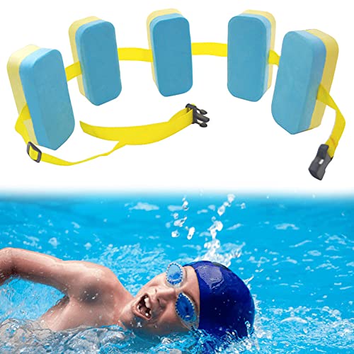 Babioms Schwimmgürtel Schwimmgurt Verstellbarer Schwimmhilfe Schwimmgurt Kinder Erwachsene Einstellbar für Sichere Schwimmhilfen,Blau-Gelb von Babioms