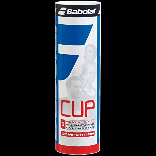 Babolat Cup Nylon 6er Pack Federbälle Weiss Verschiedene Größen, Farbe:weiß, Modell:MEDIUM von Babolat