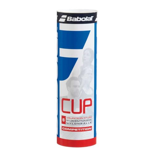 BABOLAT Cup Nylon 6er Pack Federbälle weiss verschiedene Größen, Farbe:weiß, Modell:SLOW von Babolat
