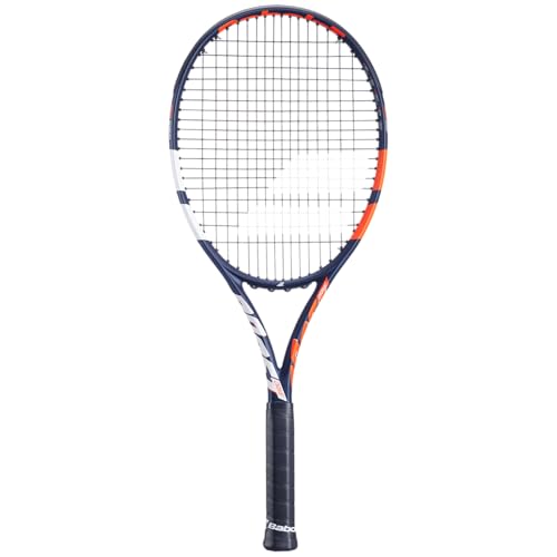 Babolat, Tennisschläger Modell Boost Drive, Griff 3, Blau Orange Weiß, Leichter Graphrahmen, Großes Schlägerkopf, Besaitungsplan 16x19, für Gelegenheits-Spieler, die Sich leicht verbessern möchten von Babolat