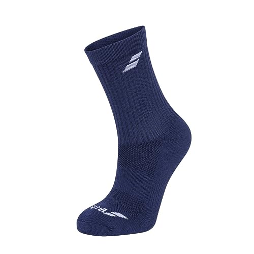 Babolat 3 Pairs Pack Unisex - Erwachsene Socken L Weiß, Blau (Estate Blue), Grau von Babolat