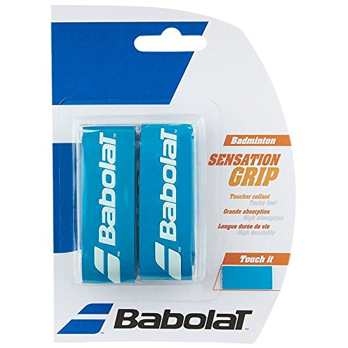 Babolat Badminton Basis Griffband Sensation 2er Packung in verschiedenen tollen Farben (blau) von Babolat