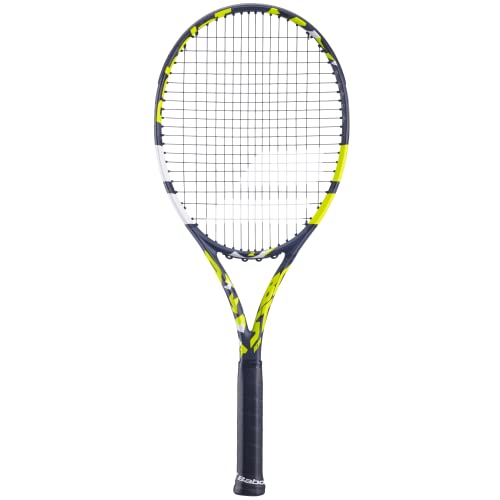 Babolat - Tennisschläger für Erwachsene Boost Aero - Leichter Schläger für Damen oder Herren - Besaitet und Rahmen aus Graphit für Leichtigkeit und Power beim Spielen - Größe 3 - Farbe: Grau/Gelb von Babolat