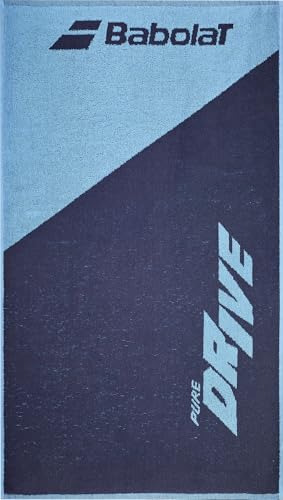 Babolat Unisex-Adult Medium Towel, Sporthandtuch Modell 50cm x 90cm, Farbe Blau, Einheitsgröße, Ideal für Tennis, Fitness und Sportaktivitäten, Weiches und saugfähiges Material, 50x90 cm von Babolat