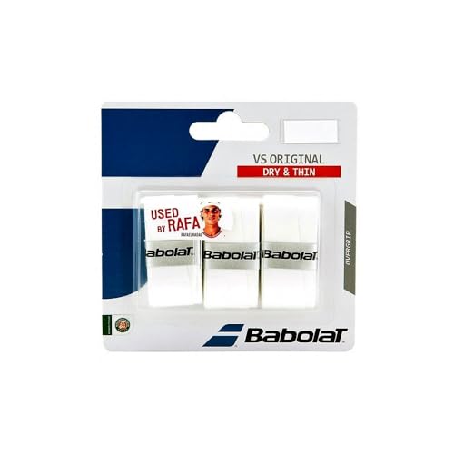 Babolat VS Original Overgrips Griffband 3er Pack, Weiß, One Size von Babolat