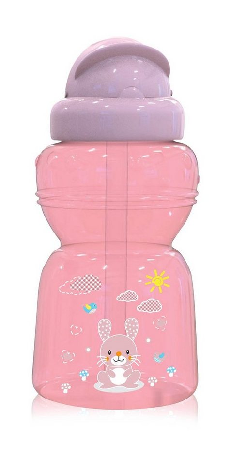 Baby Care Trinkflasche Kinder Trinkflasche 325 ml, Sport-Sipper Tiere Schutzdeckel Strohhalm von Baby Care
