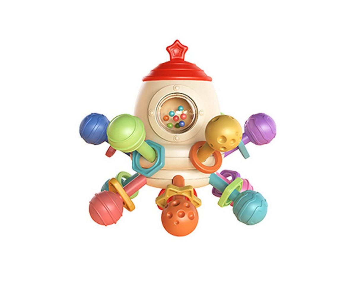 Baby Ja Greifling Baby-Handgreifballspielzeug, Montessori Sensorisches Spielzeug, Rakete, Baby-Rasselball zum Zahnen und Kauen, Greifballspielzeug von Baby Ja
