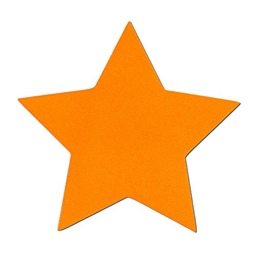 Reflektor Aufkleber Stern, Reflexfolie Sticker, reflektierender Aufkleber Stern (orange, 6,5 x 6,5 cm) von Baby-Sicherheits-Reflektor