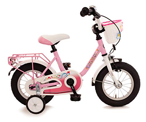 Kinderfahrrad 12 Zoll Rücktrittbremse Fahrrad Kinder Mädchen Mädchenfahrrad Pink von Bachtenkirch-Interbike GmbH