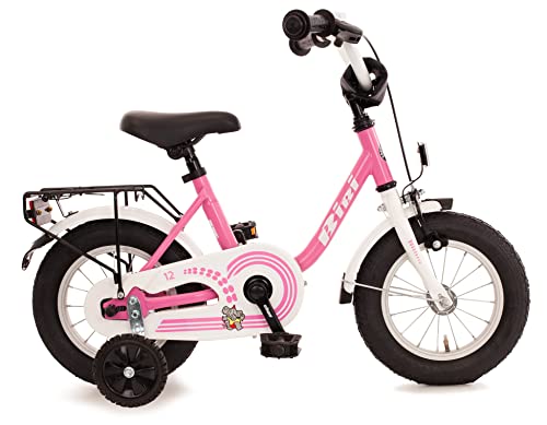 Bachtenkirch 12 Zoll Kinderfahrrad mit Rücktrittbremse und Stützräder Fahrrad Kinderrad Mädchen Pink von Bachtenkirch