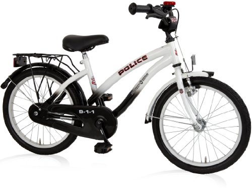 Bachtenkirch Kinder Fahrrad Police Cruiser Kinderfahrrad, Schwarz/Weiß, 18 von Bachtenkirch