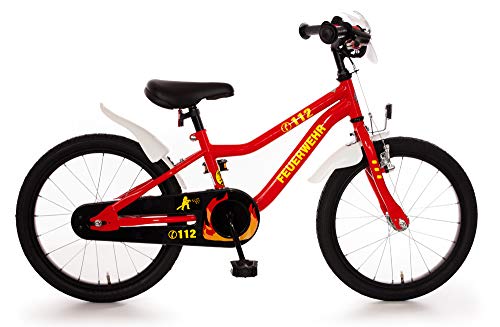 Feuerwehr Feuerwehr 18 Kinderrad MTB mit R�cktrittbremsnabe 18 Zoll Kinderfahrrad rot von Bachtenkirch