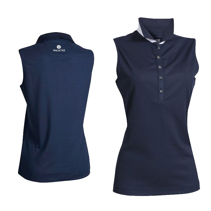 'BackTee Golf Damenpolo Ã¤rmellos (76269) navy' von BackTee