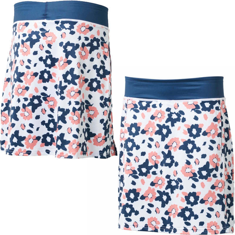 'BackTee Golf Flower QD UV Skort Rock 52700 weiss/navy' von BackTee