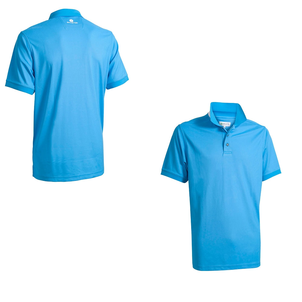 'BackTee Golf Performance Herrenpolo (77268) hellblau' von BackTee