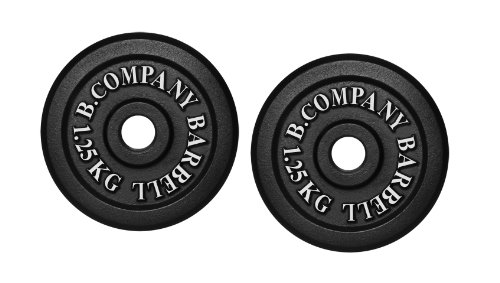 Bad Company Hantelscheiben aus Gusseisen I Gewichtsscheiben 30/31 mm für das Hanteltraining I 2,5 kg (2 x 1,25 kg) von Bad Company