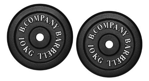 Bad Company Hantelscheiben aus Gusseisen I Gewichtsscheiben 30/31 mm für das Hanteltraining I 20 kg (2 x 10 kg) von Bad Company