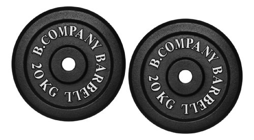 Bad Company Hantelscheiben aus Gusseisen I Gewichtsscheiben 30/31 mm für das Hanteltraining I 40 kg (2 x 20 kg) von Bad Company