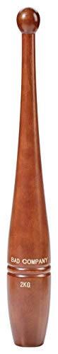 Bad Company Wooden Indian Club Bell I Schwungkeule aus gepresstem Holz inkl. Versieglung I 2 kg von Bad Company