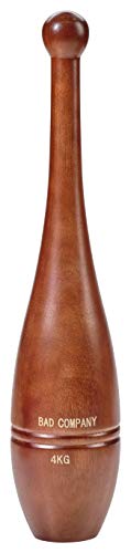 Bad Company Wooden Indian Club Bell I Schwungkeule aus gepresstem Holz inkl. Versieglung I 4 kg von Bad Company