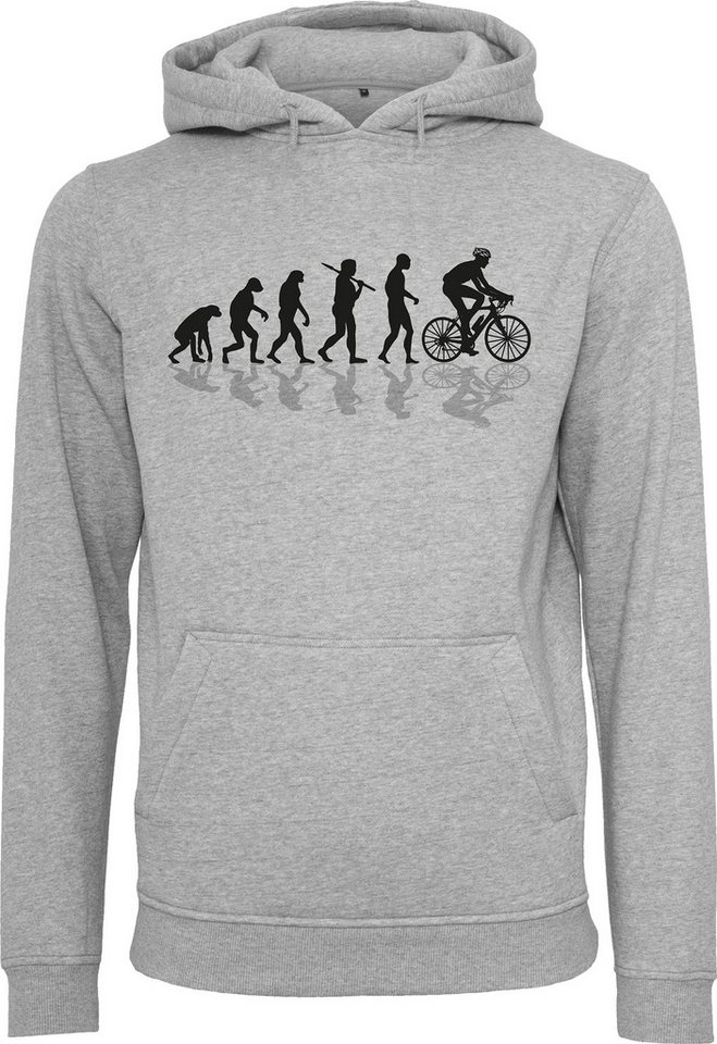 Baddery Kapuzenpullover Fahrrad Hoodie - Bike Evolution - Sport Pullover Herren, hochwertiger Siebdruck von Baddery