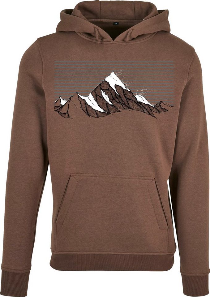 Baddery Kapuzenpullover Hoodie : Bergwind - Kletter Kleidung - Wander Outdoor Zubehör hochwertiger Siebdruck von Baddery