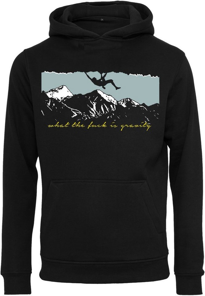 Baddery Kapuzenpullover Hoodie : What is gravity ? - Kletter Kleidung Zubehör, hochwertiger Siebdruck, auch Übergrößen von Baddery