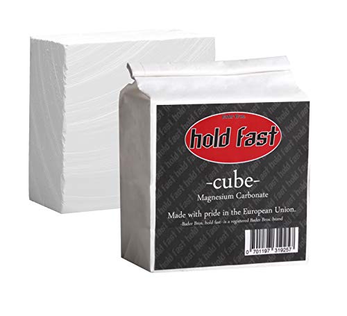 16er Pack hold Fast Chalk Cubes, 16 Stück zu je 56g Chalk, einzeln im Papierbeutel verpackt, Magnesiawürfel, von Bade Bros. hold fast