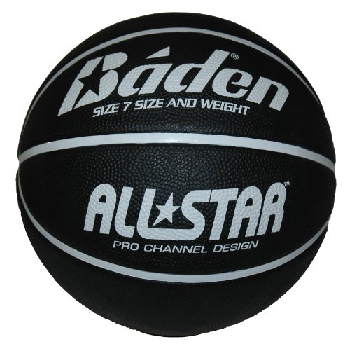 Baden All Star Unisex Basketball schwarz/weiß Größe 7 von Baden