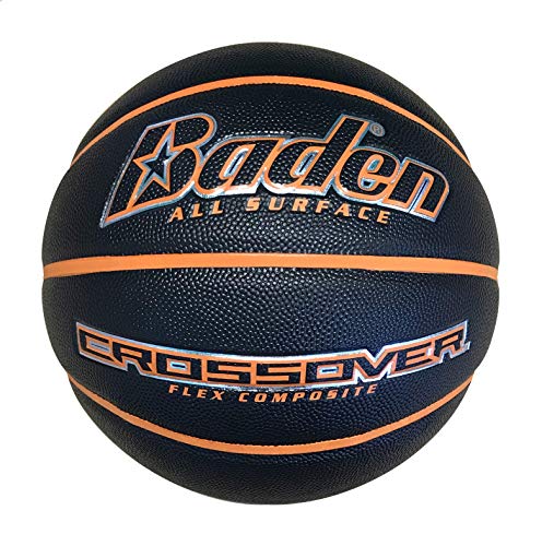 Baden Crossover Basketball, Schwarz/Orange, Größe 7 von Baden
