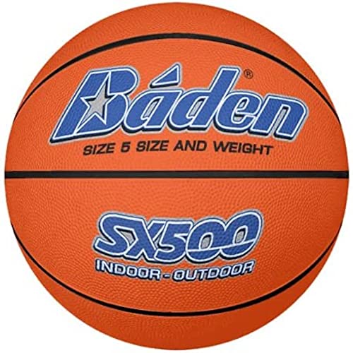 Baden Junior SX Range Basketball, aus Verbundgummi, für drinnen und draußen, Hellbraun, Größe 5 von Baden