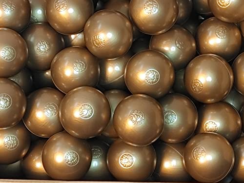 100 Bio Bällebad Bälle aus nachwachsenden Zuckerrohrrohstoffen (6cm Ø, Gold) von Bällebad24