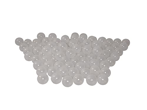 100 Bio Bällebad Bälle aus nachwachsenden Zuckerrohrrohstoffen (8cm Kristall) von Bällebad24