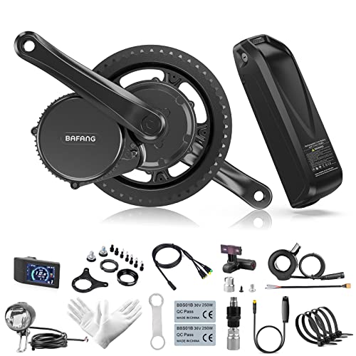 Bafang Mittelmotor Mid Drive Motor Kit 250W 36V BBS01B G340, Umbausatz für Elektrofahrräder mit Unterrohrbatterie Akku 17,4Ah von Bafang