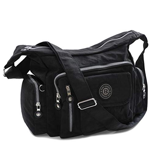 Bag Street - Umhängetasche Crossbag Bodybag Messengertasche Reisetasche Nylon (Schwarz) - präsentiert von ZMOKA® von Bag Street - präsentiert von ZMOKA