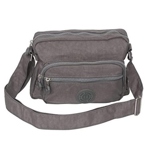 Bag Street kleine Umhängetasche Schultertasche Tasche Freizeit Nylon Crossbag Citytasche - präsentiert von ZMOKA® (Grau) von Bag Street - präsentiert von ZMOKA