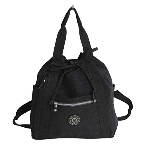 ultraleichter City Rucksack von Bag Street - Damenrucksack Damentasche auch als Handtasche verwendbar (Schwarz) - präsentiert von ZMOKA® von Bag Street - präsentiert von ZMOKA