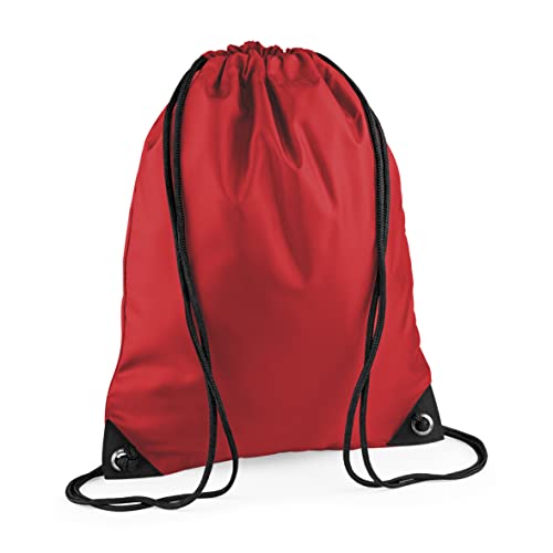 BagBase Bg010bred Premium Turnbeutel, hellrot, M von BagBase