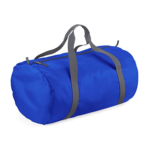 BagBase Unisex BG150BROY Pack Away Barrel Bag, Bright Royal, Medium von BagBase