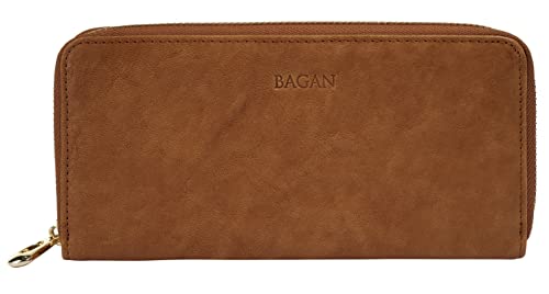 BAGAN Geldbörse Echt Leder cognac Damen - 021309 von Bagan