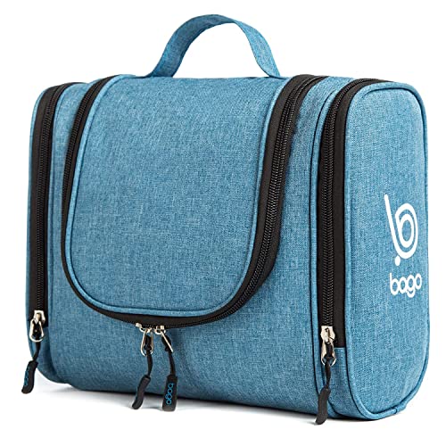 Bago Kulturbeutel zum Aufhängen, für Damen & Herren, Reisetaschen für Toiletten, auslaufsicher, um Gegenstände von Bewegung zu halten – Pack wie ein Pro, Snowblue (Blau) - ShowerBag-SnowBlue von Bago