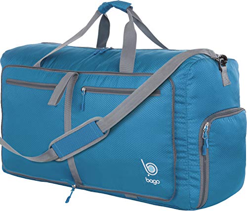 Bago Reisetasche für Damen und Herren, leicht, faltbar, 60 l, 80 l, 100 l, Blau, 40L von Bago
